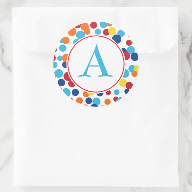Adesivos de Aniversário com Pontos de Letra Inicia (Bolsa)
