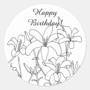 Adesivos de Aniversário com Primavera