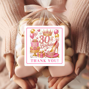 Adesivos de Aniversário de 30 anos Elegantes em Br