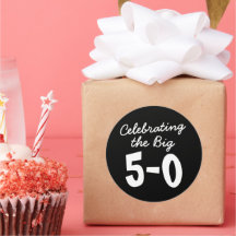 Adesivos de Aniversário de 50 Anos