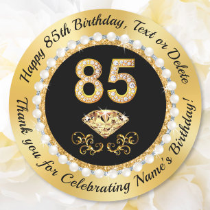 Adesivos de Aniversário de 85 anos. Suprimentos de