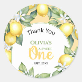 Adesivos de aniversário de citrinos limões