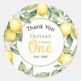 Adesivos de aniversário de citrinos limões