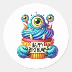 Adesivos de Aniversário de Cupcake