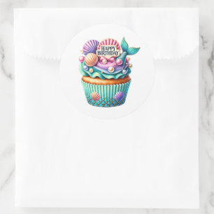 Adesivos de Aniversário de Cupcake