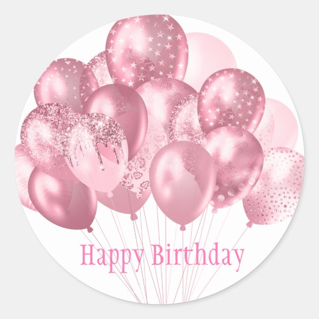 Adesivos de Aniversário Feliz (Frente)