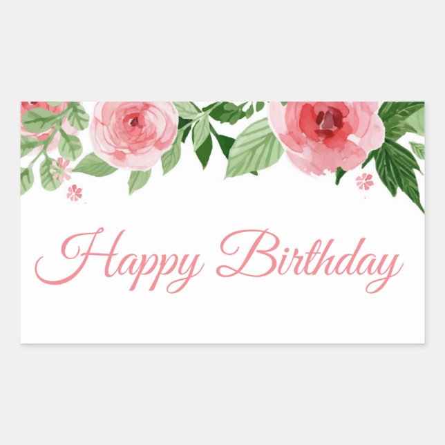 Adesivos de Aniversário Feliz (Frente)