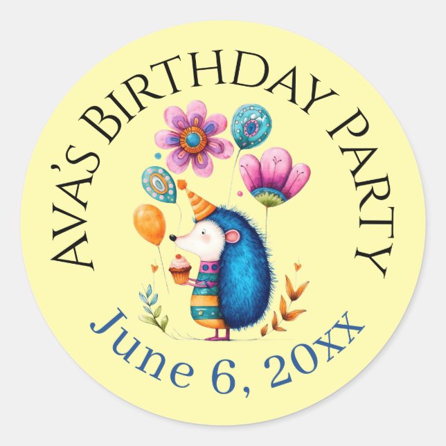 Adesivos de aniversário personalizados (Frente)