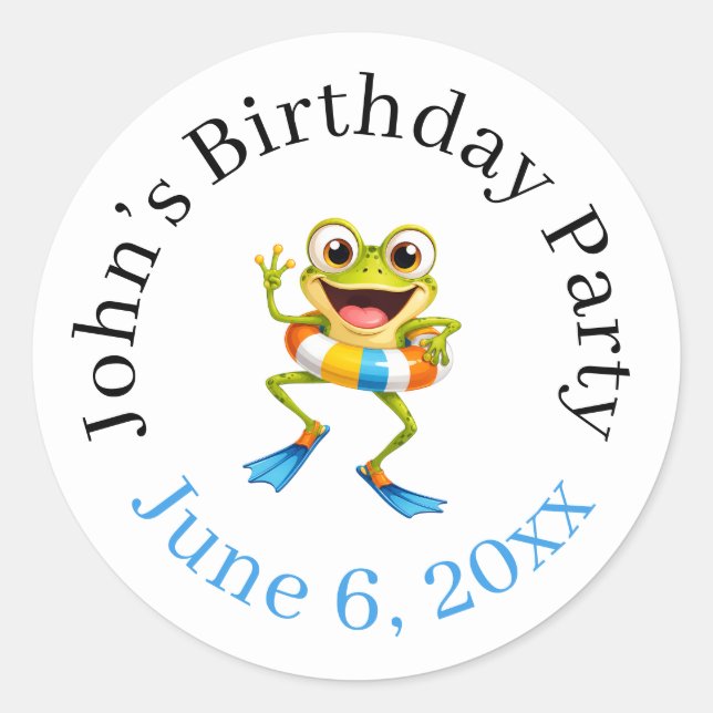Adesivos de aniversário personalizados (Frente)
