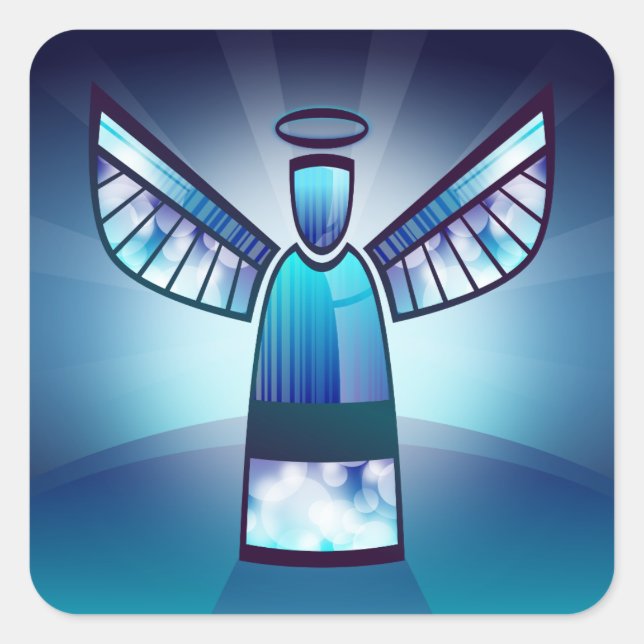 adesivos de anjo azul (Frente)