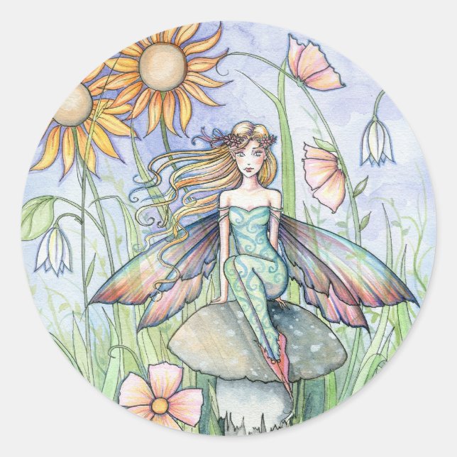 Adesivos de Arte de Fada de Flor Fofa por Molly Ha (Frente)