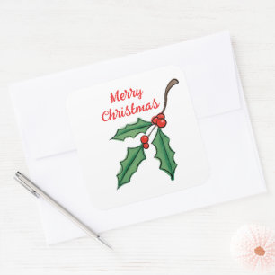 Adesivos de Azevinho de Natal