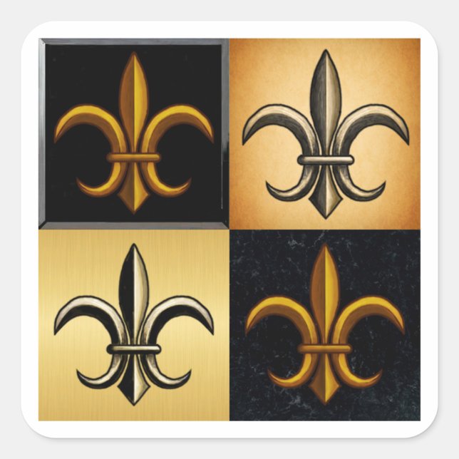 Adesivos de Azulejos Quadrados Fleur De Lis (Frente)