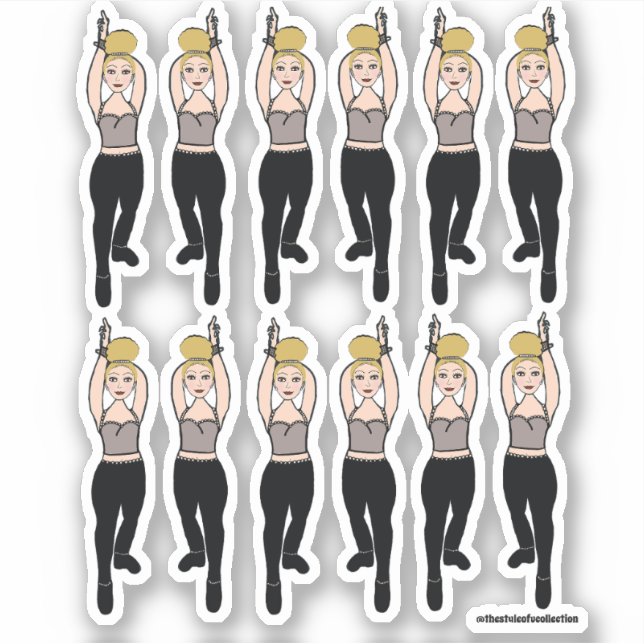 Adesivos de Balé / Dançarina Fumaça Preta 2 (Frente)