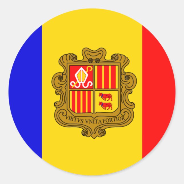 adesivos de bandeira andorra (Frente)