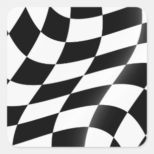 Adesivos de bandeira xadrez preto e branco
