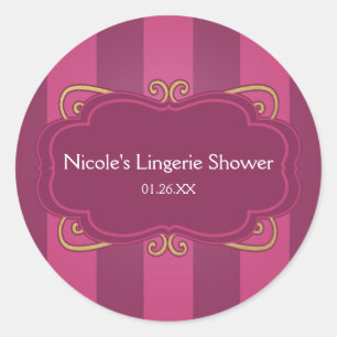 Adesivos de Banho de Lingerie Roxa Listrada & Dour