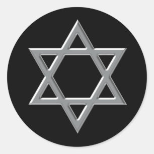 Adesivos de Bar Mitzvah Preto e Prata
