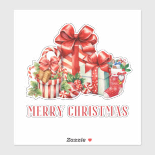 Adesivos de Bastão de Doces Presentes de Natal 