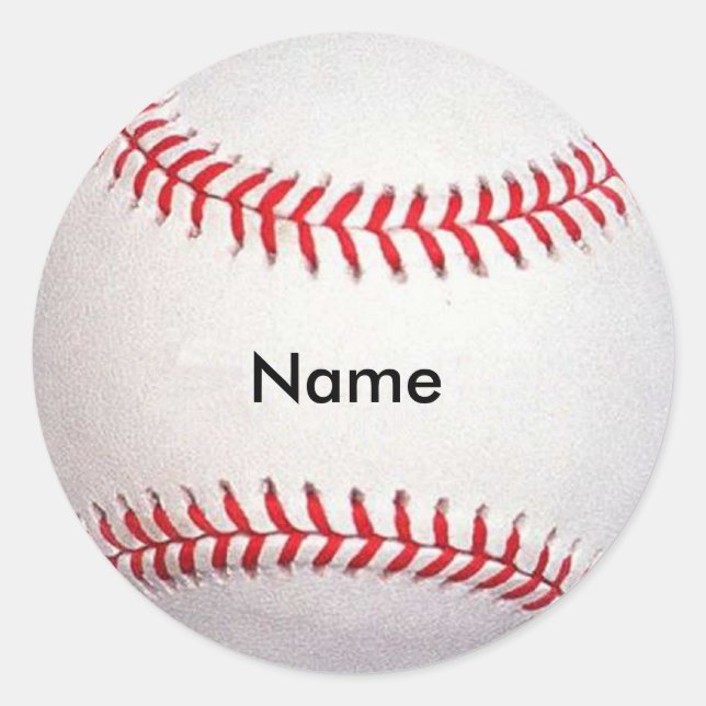 Adesivos de Beisebol com Nome Personalizado (Frente)