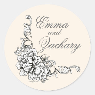 Adesivos de beleza barroca