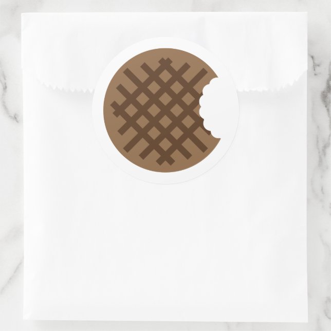 Adesivos de biscoito waffle mordido (Bolsa)