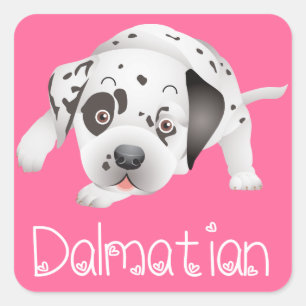 Adesivos de Boas-Vindas de Cachorro Filhote Dálmat