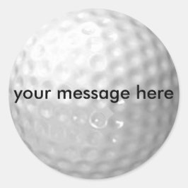 adesivos de bola de golfe - adicione sua mensagem