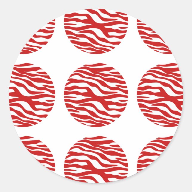 Adesivos de Bolinhas de impressão zebra (Frente)