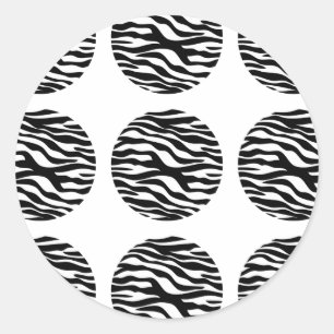 Adesivos de Bolinhas de impressão zebra