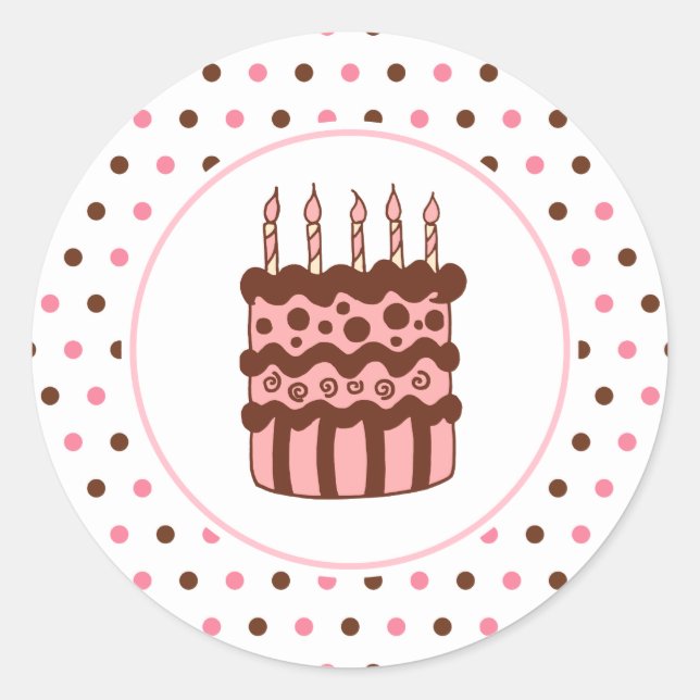 Adesivos de Bolo de Aniversário (Frente)