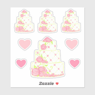 Adesivos de Bolo de Casamento