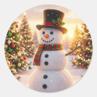 Adesivos de boneco de neve coleção de natal