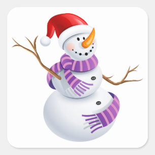 Adesivos de Boneco de Neve de Feriado