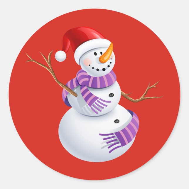 Adesivos de Boneco de Neve de Feriado (Frente)