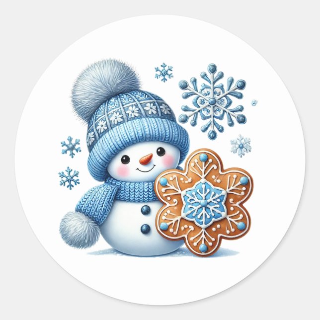 Adesivos de Boneco de Neve de Natal  (Frente)