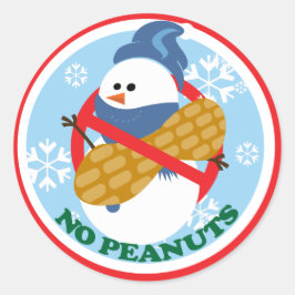Adesivos de Boneco de Neve de Natal Sem Amendoins