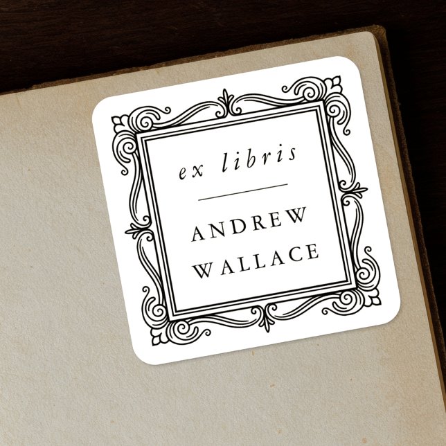 Adesivos de Bookplate Ex Libris Clássico Ornamenta (Criador carregado)
