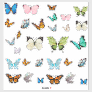 Adesivos de Borboleta Caprichosos