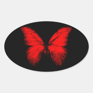 Adesivos de Borboleta Vermelha