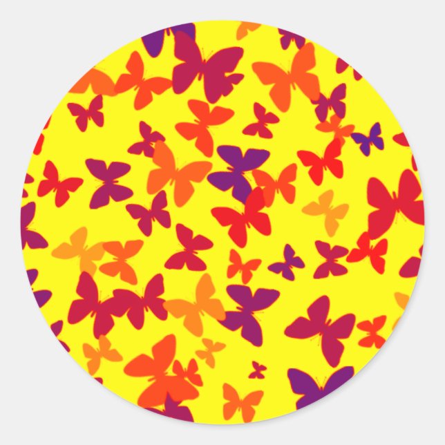 Adesivos de borboletas de Verão (Frente)