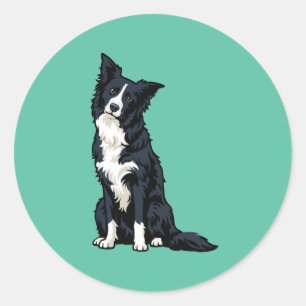 Adesivos de Cachorro Border Collie Fofo