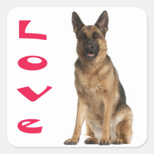 Adesivos de Cachorro Filhote Pastor Alemão Amor