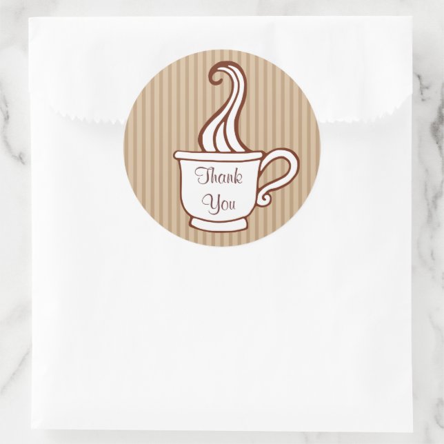 Adesivos de Café de Agradecimento (Bolsa)