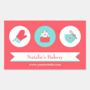 Adesivos de Cafeteria de Padaria de Cupcake Modern