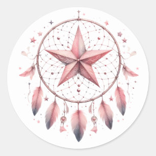 Adesivos de Capturador de Sonhos Rosa