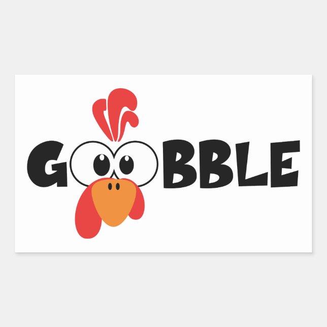 Adesivos de Cara de Peru Gobble (Frente)