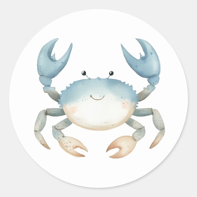 Adesivos de Caranguejo Fofos (Frente)