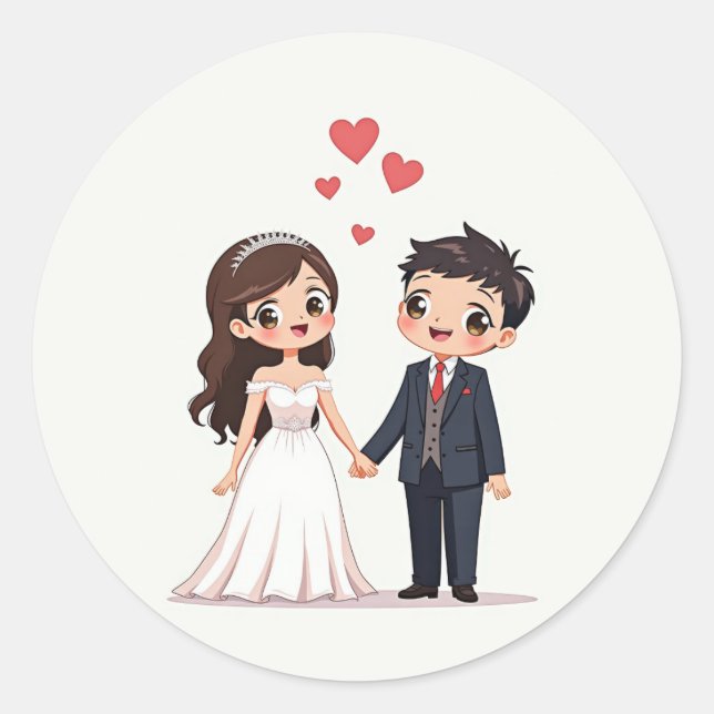 Adesivos de Casal de Amor Precioso (Frente)