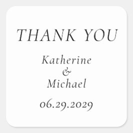 Adesivos de Casamento Brancos Atemporais Elegantes